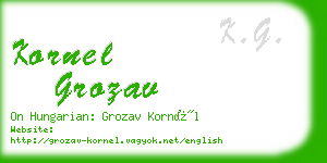 kornel grozav business card